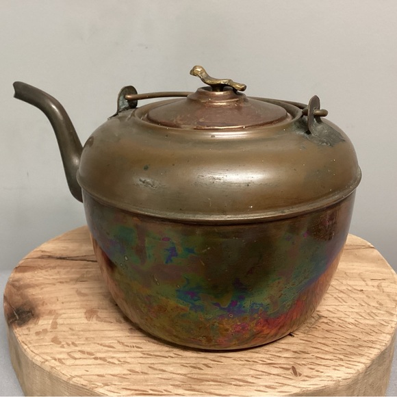 🟡 Vintage - ? Antique ? - Copper Tea Pot / Kettle - Unique / Rare & Beautiful - Picture 7 of 16